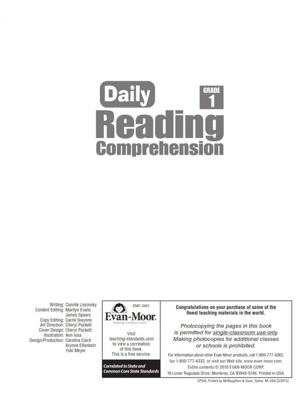 Daily Reading Comprehension Grade 1_001