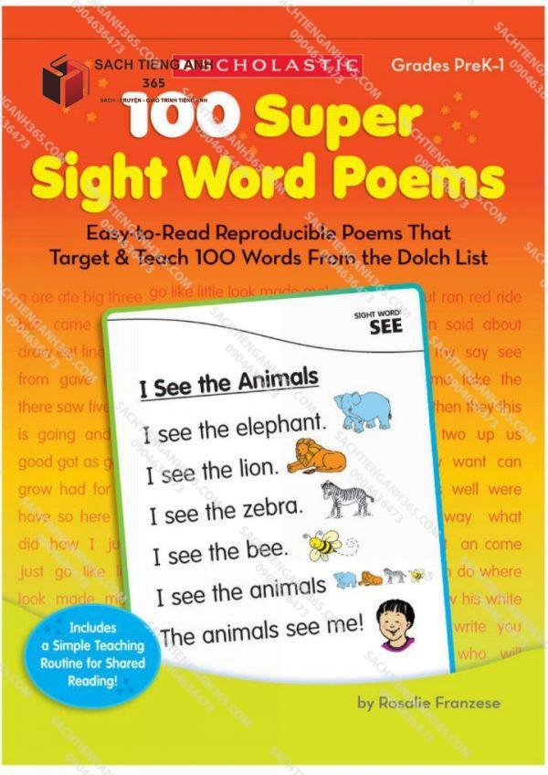 100 Super Sight Words Poems - Grades PreK-1