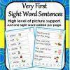 Very First Sight Word Sentences Cover
