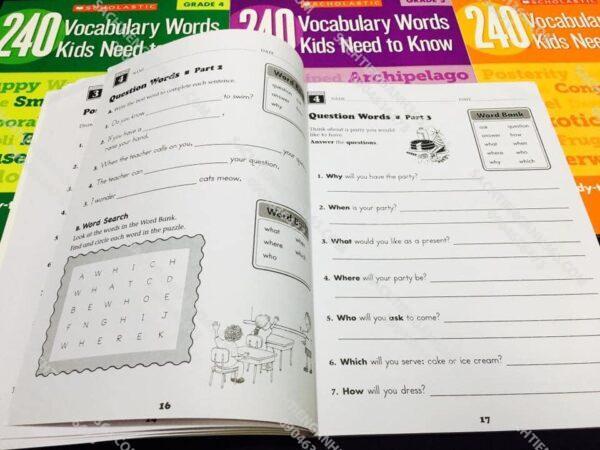 240 Vocabulary Words Kids Need To Know - Bộ sách Nhập