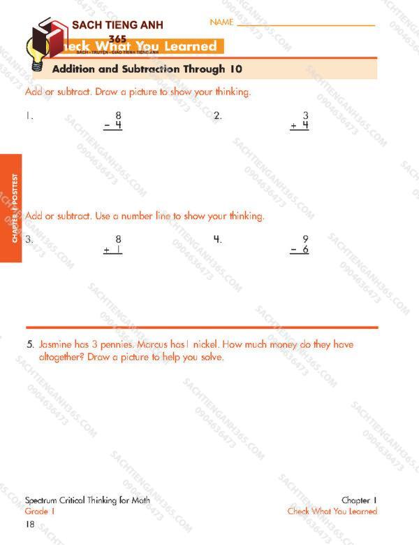 Spectrum Critical Thinking For Math Grade 1_Page18