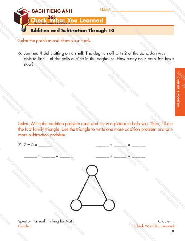 Spectrum Critical Thinking For Math Grade 1_Page19
