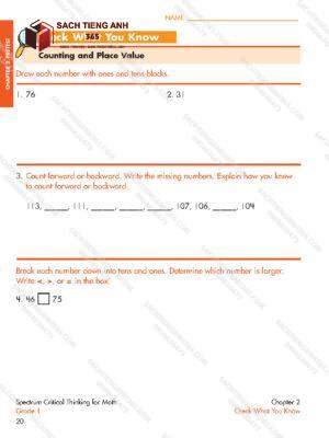 Spectrum Critical Thinking For Math Grade 1_Page20