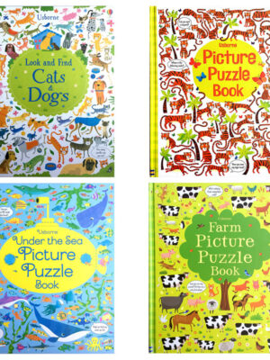 [Sách Nhập Khẩu] Usborne Children English Picture Puzzle Book - 4 Books