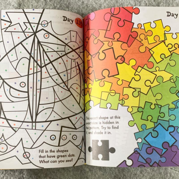 Usborne A Drawing & A Puzzle A Day - 2 Books | Sách Nhập Khẩu