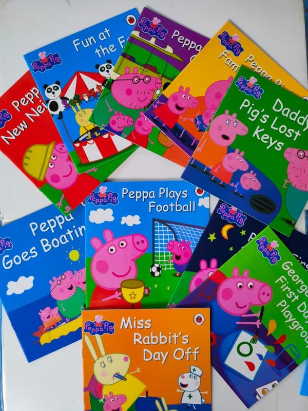 Peppa Pig Book Bag Collection - 10 Books + FILE NGHE