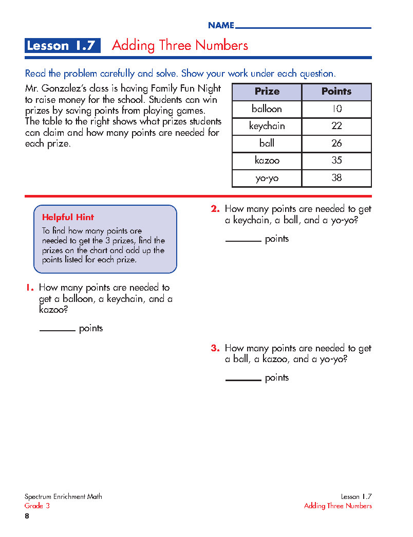 Spectrum Enrichment Math 3_Page12