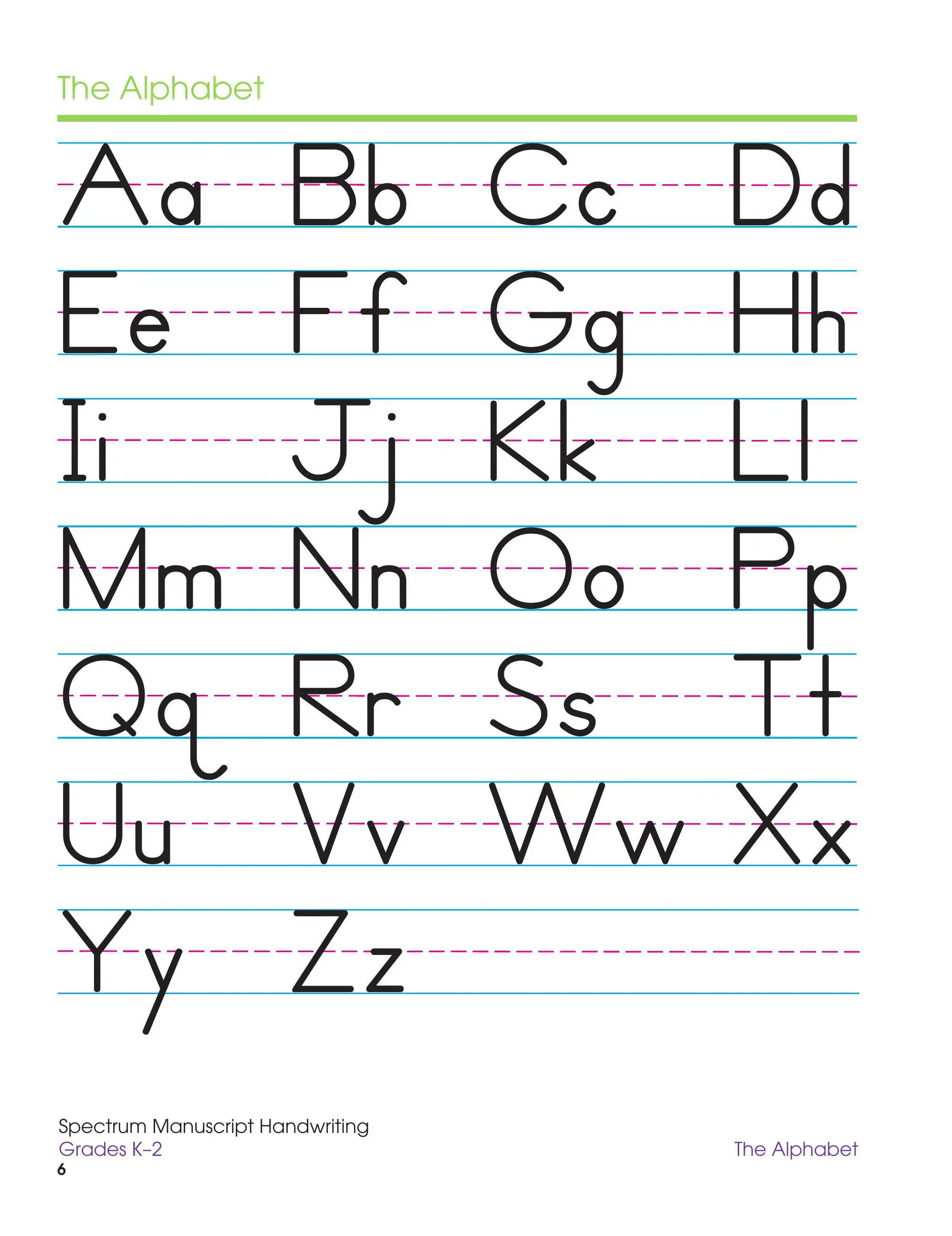 Spectrum Manuscript Handwriting, Grades K   2 (6)